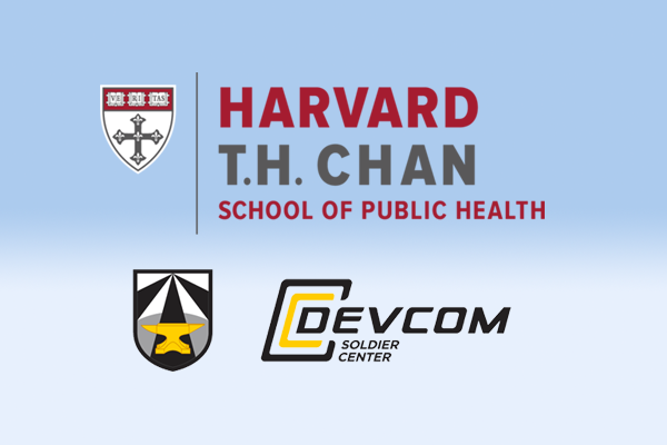 TH Chan School of Public Health and AFC/DEVCOM Soldier Center Logos